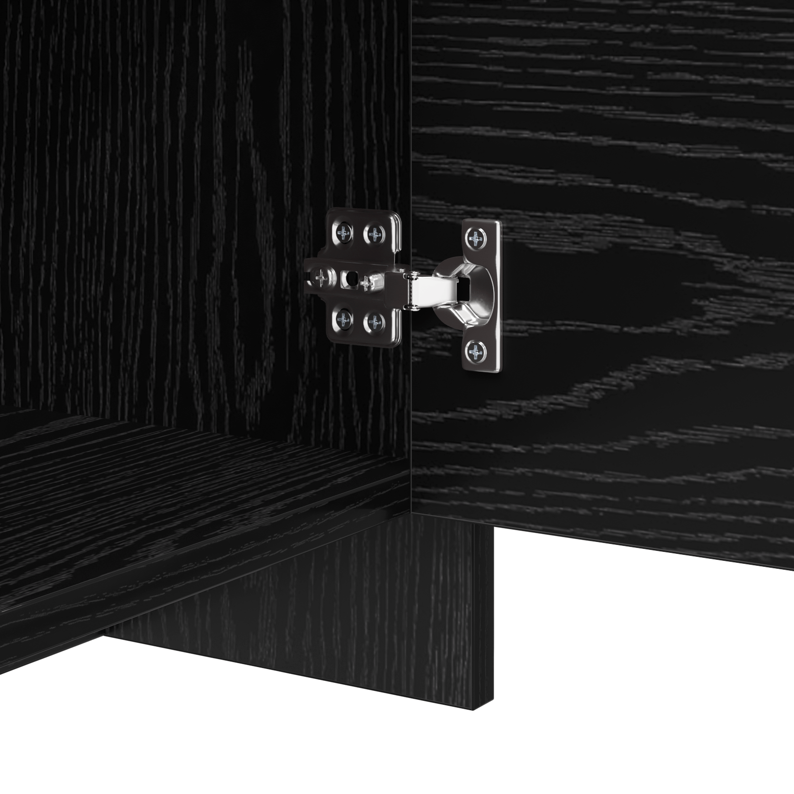 Noptiera stejar negru 45 x 34 x 44.5 cm Lemn compozit — imaginea 10