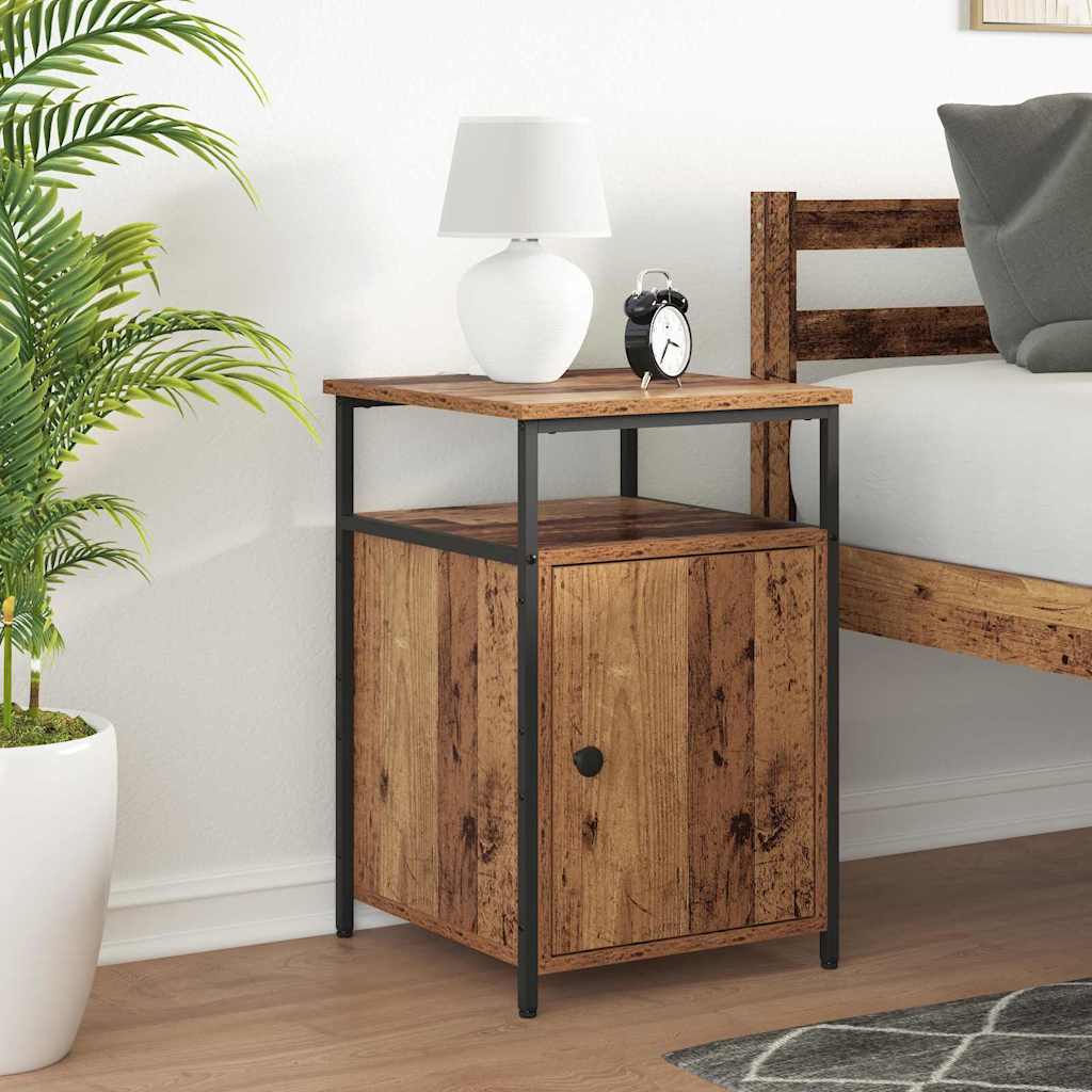 Noptiera 2 pcs Lemn vechi Lemn compozit — imaginea 5