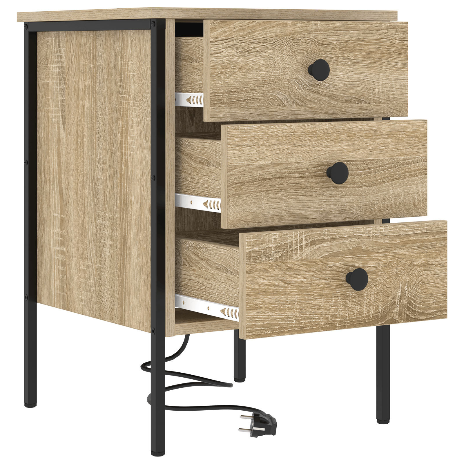 Noptiera stejar sonoma 42 x 41 x 61 cm Lemn compozit — imaginea 5