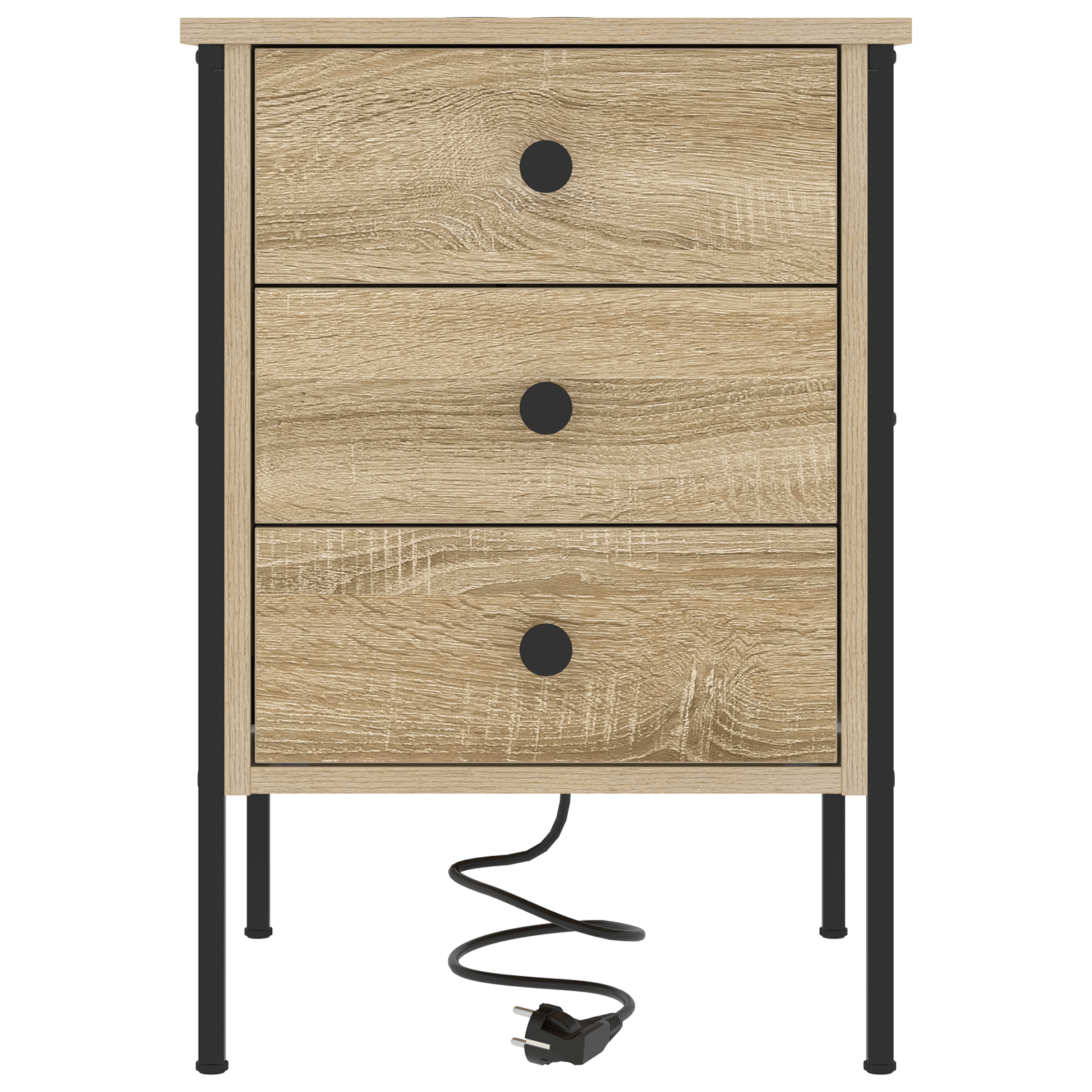 Noptiera stejar sonoma 42 x 41 x 61 cm Lemn compozit — imaginea 6