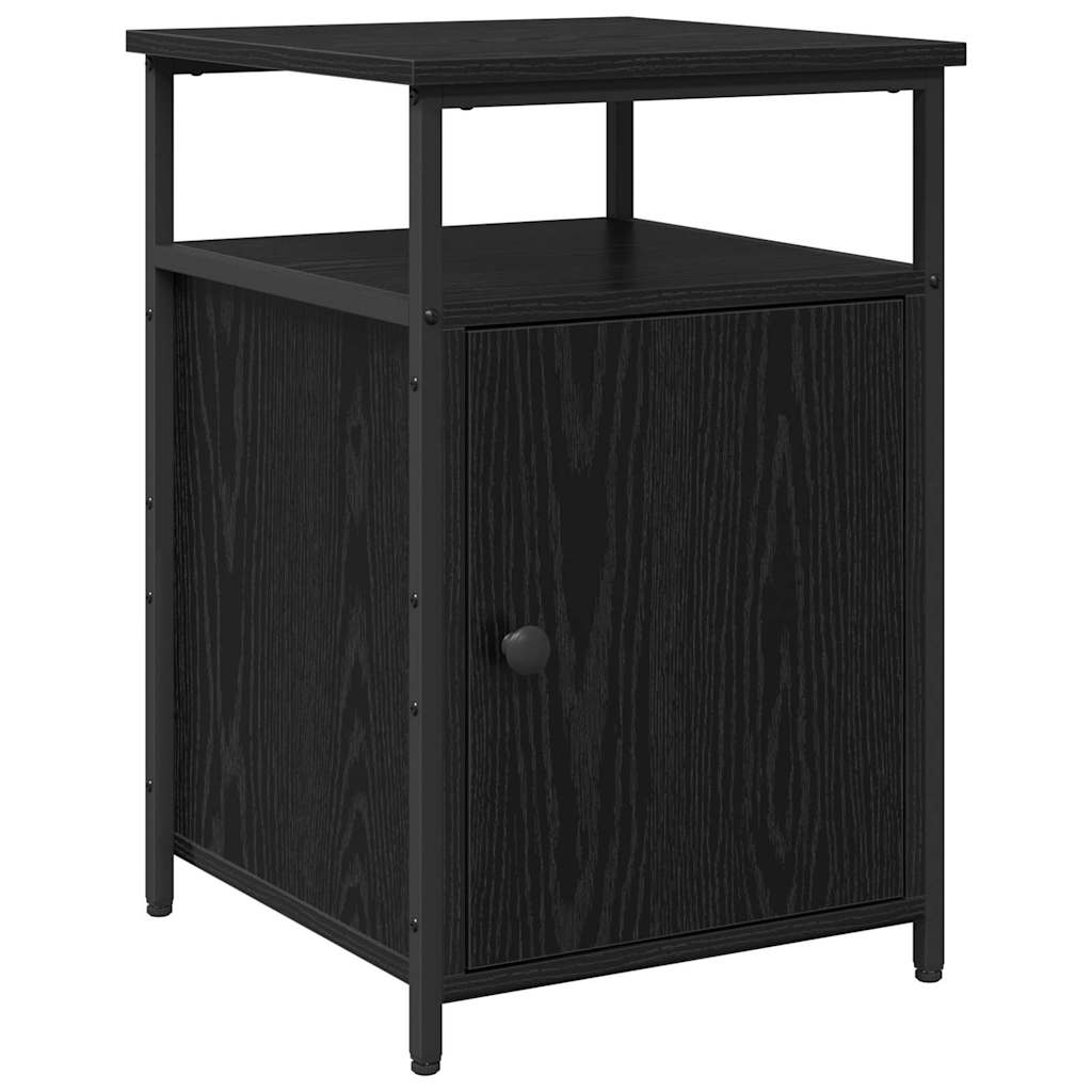 Noptiera 2 pcs stejar negru Lemn compozit
