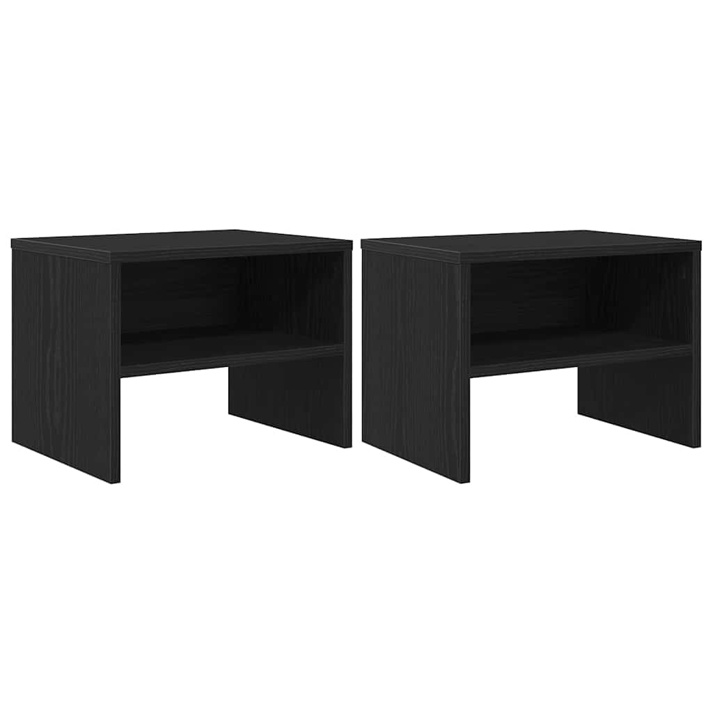 Noptiera 2 pcs stejar negru 40 x 30 x 30 cm — imaginea 2