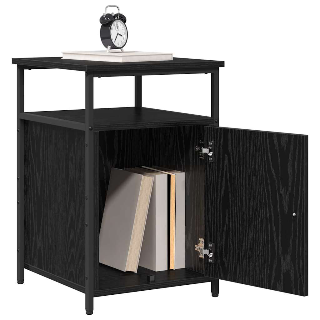 Noptiera 2 pcs stejar negru Lemn compozit — imaginea 3