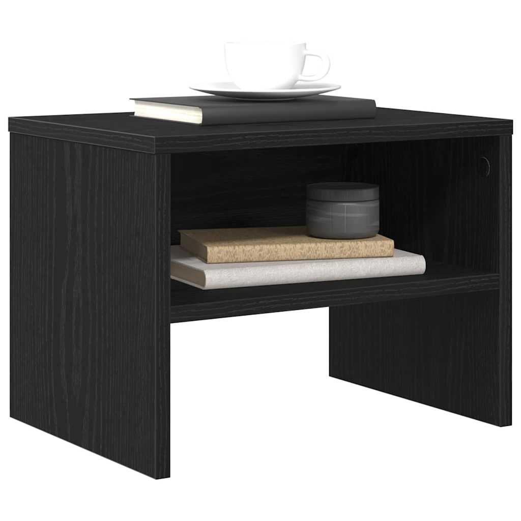 Noptiera stejar negru 40 x 30 x 30 cm Lemn compozit — imaginea 3
