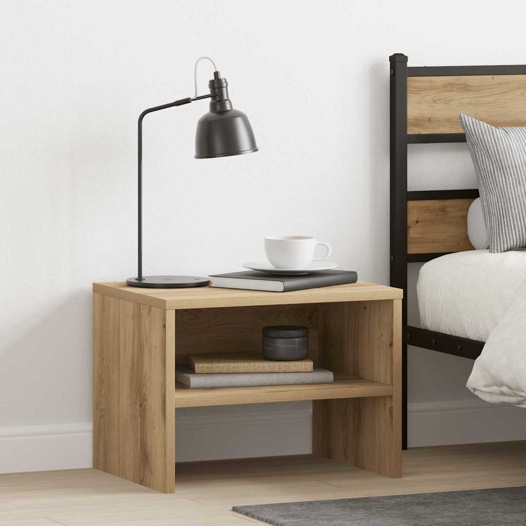 Noptiera 2 pcs stejar artizanal 40 x 30 x 30 cm — imaginea 4