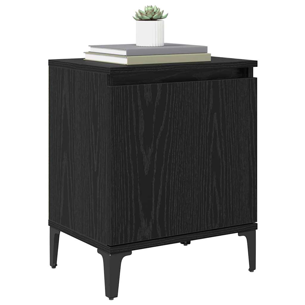 Noptiera stejar negru 40 x 30 x 50 cm Lemn compozit — imaginea 3