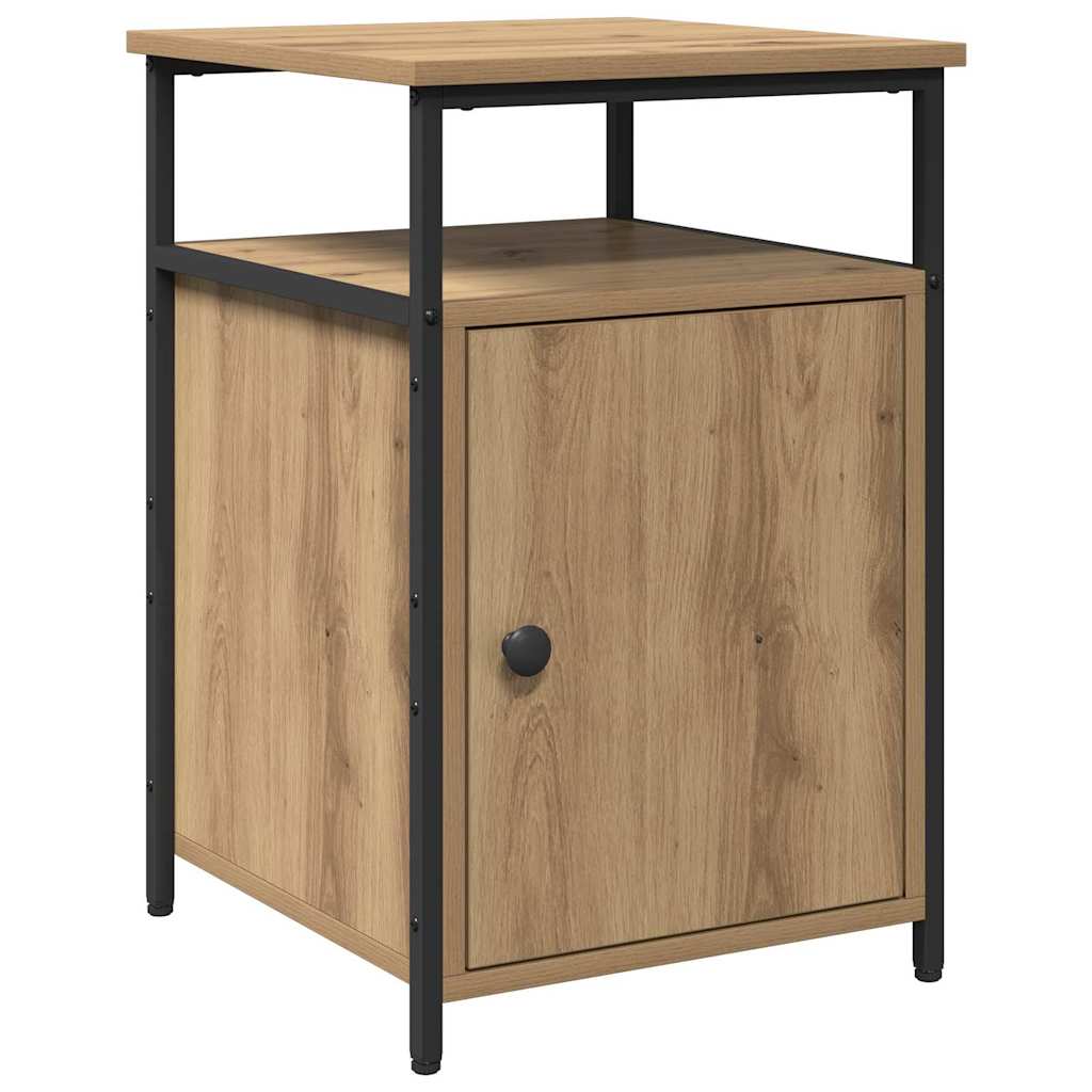 Noptiera 2 pcs stejar artizanal Lemn compozit