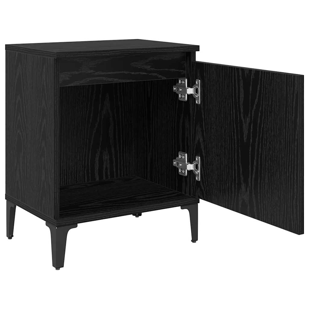 Noptiera stejar negru 40 x 30 x 50 cm Lemn compozit — imaginea 5