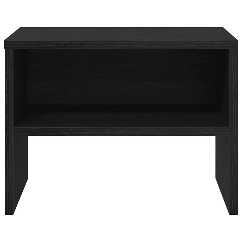 Noptiera stejar negru 40 x 30 x 30 cm Lemn compozit — imaginea 5