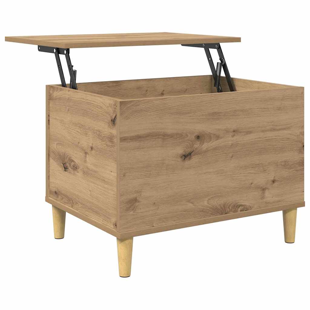 Noptiera stejar artizanal 60 x 44.5 x 45 cm — imaginea 5