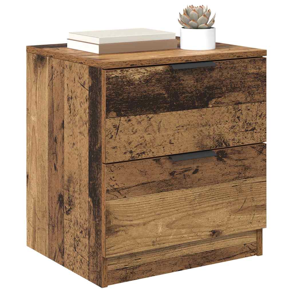 Noptiera 2 pcs Lemn vechi 45 x 39 x 50 cm Lemn compozit
