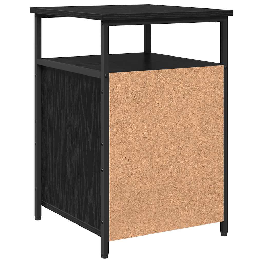 Noptiera 2 pcs stejar negru Lemn compozit — imaginea 9