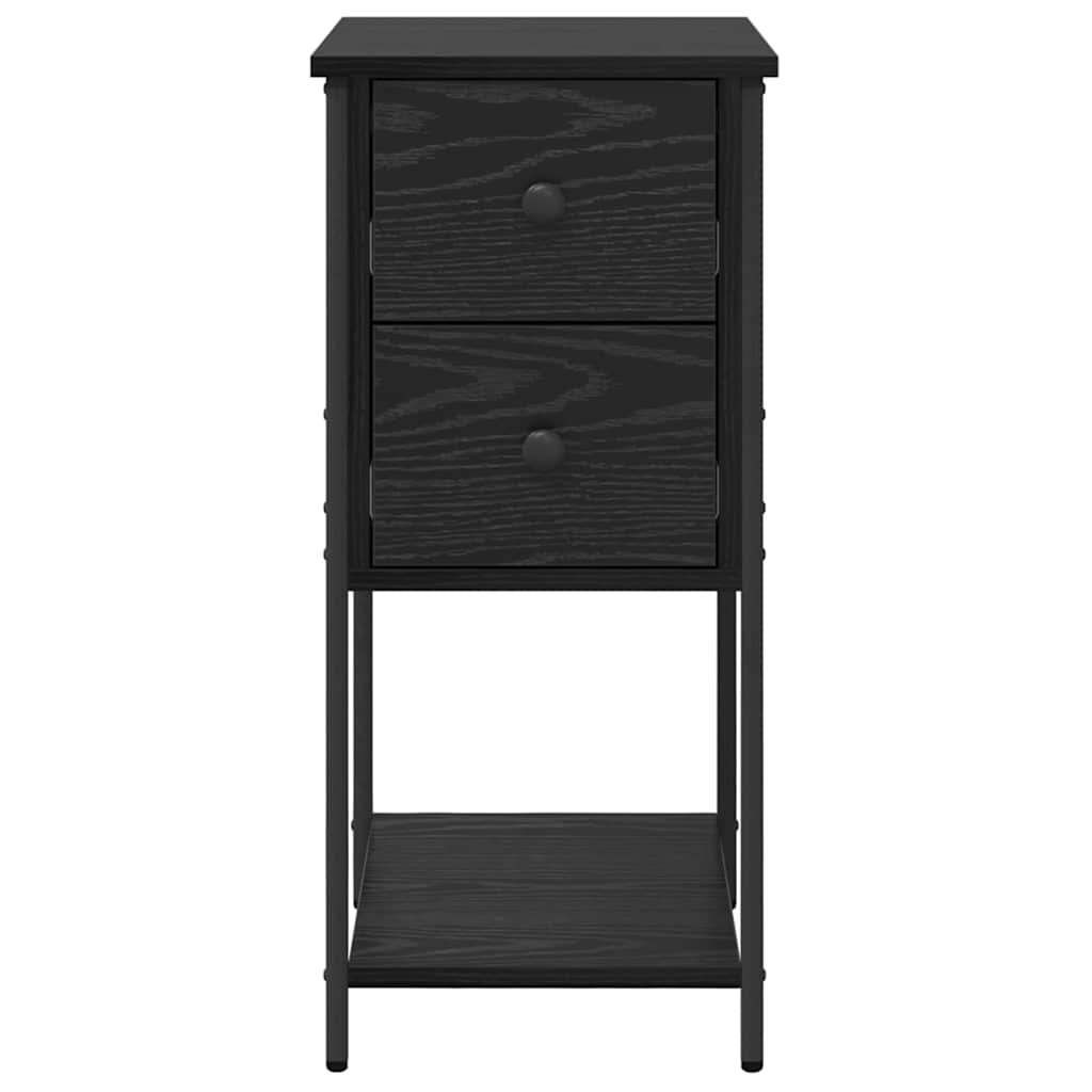 Noptiera cu sertar stejar negru 32 x 42 x 70 cm — imaginea 6