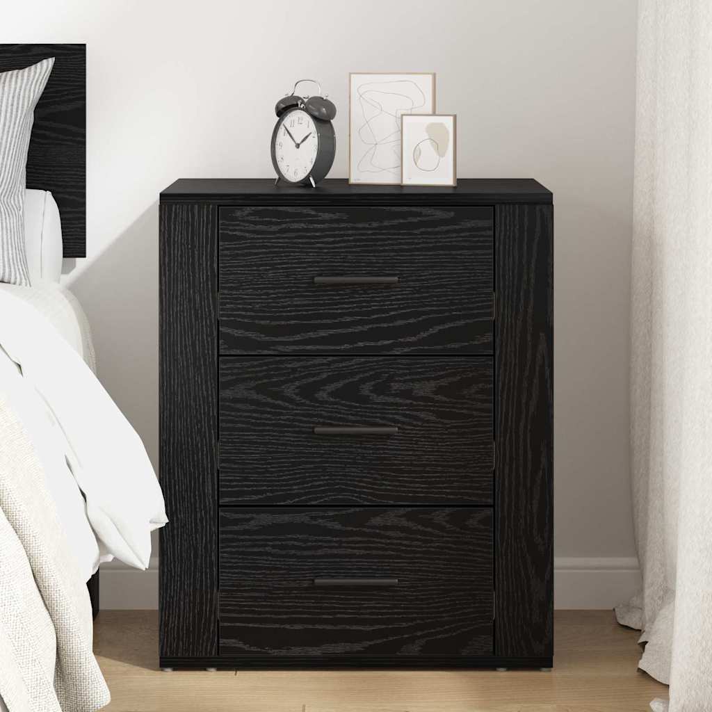 Noptiera stejar negru 50 x 36 x 60 cm Lemn compozit — imaginea 4