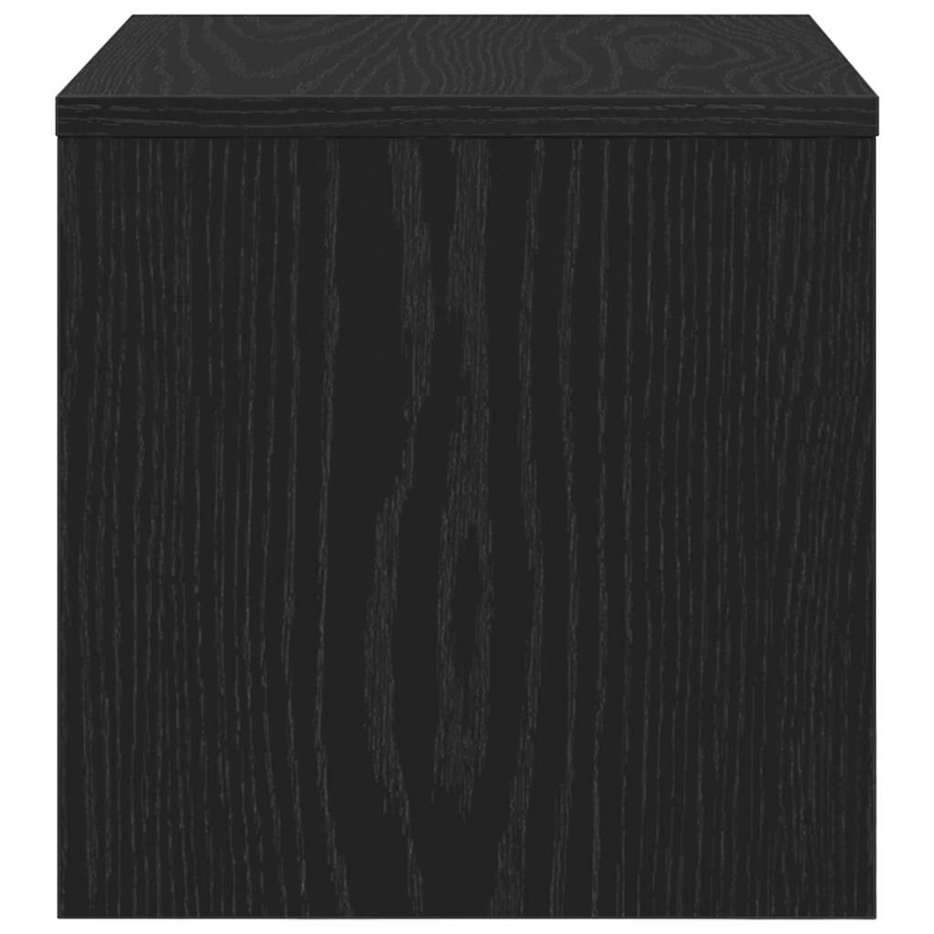Noptiera stejar negru 40 x 30 x 30 cm Lemn compozit — imaginea 6