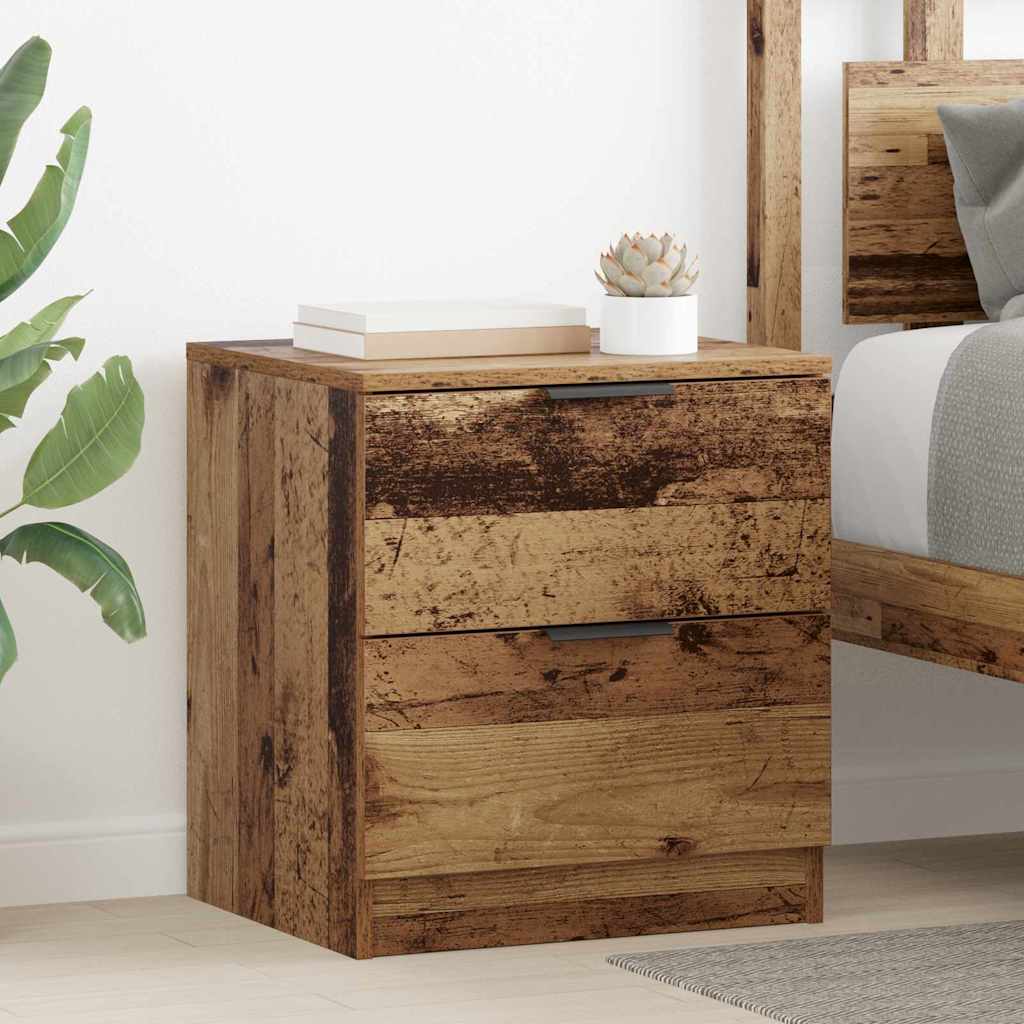 Noptiera 2 pcs Lemn vechi 45 x 39 x 50 cm Lemn compozit — imaginea 3