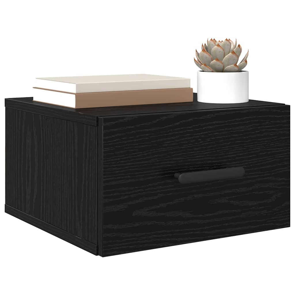 Noptiera Pe perete 2 pcs stejar negru 35 x 35 x 20 cm