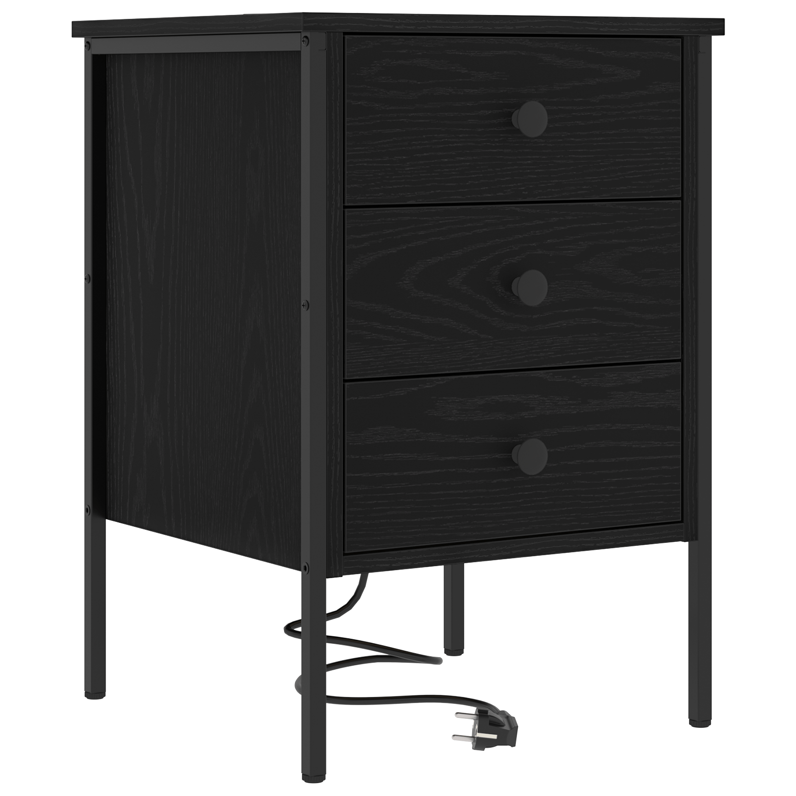 Noptiera stejar negru 42 x 41 x 61 cm Lemn compozit