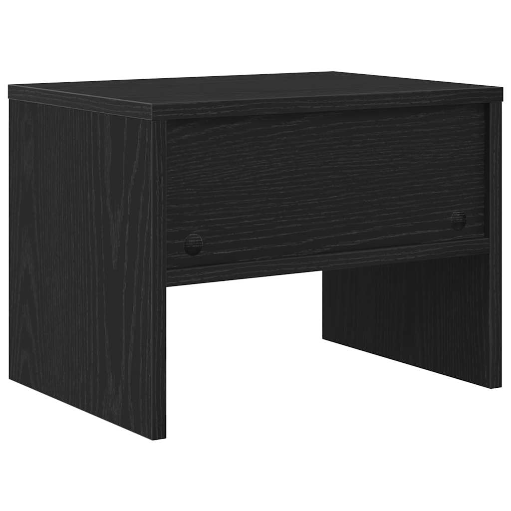 Noptiera stejar negru 40 x 30 x 30 cm Lemn compozit — imaginea 7