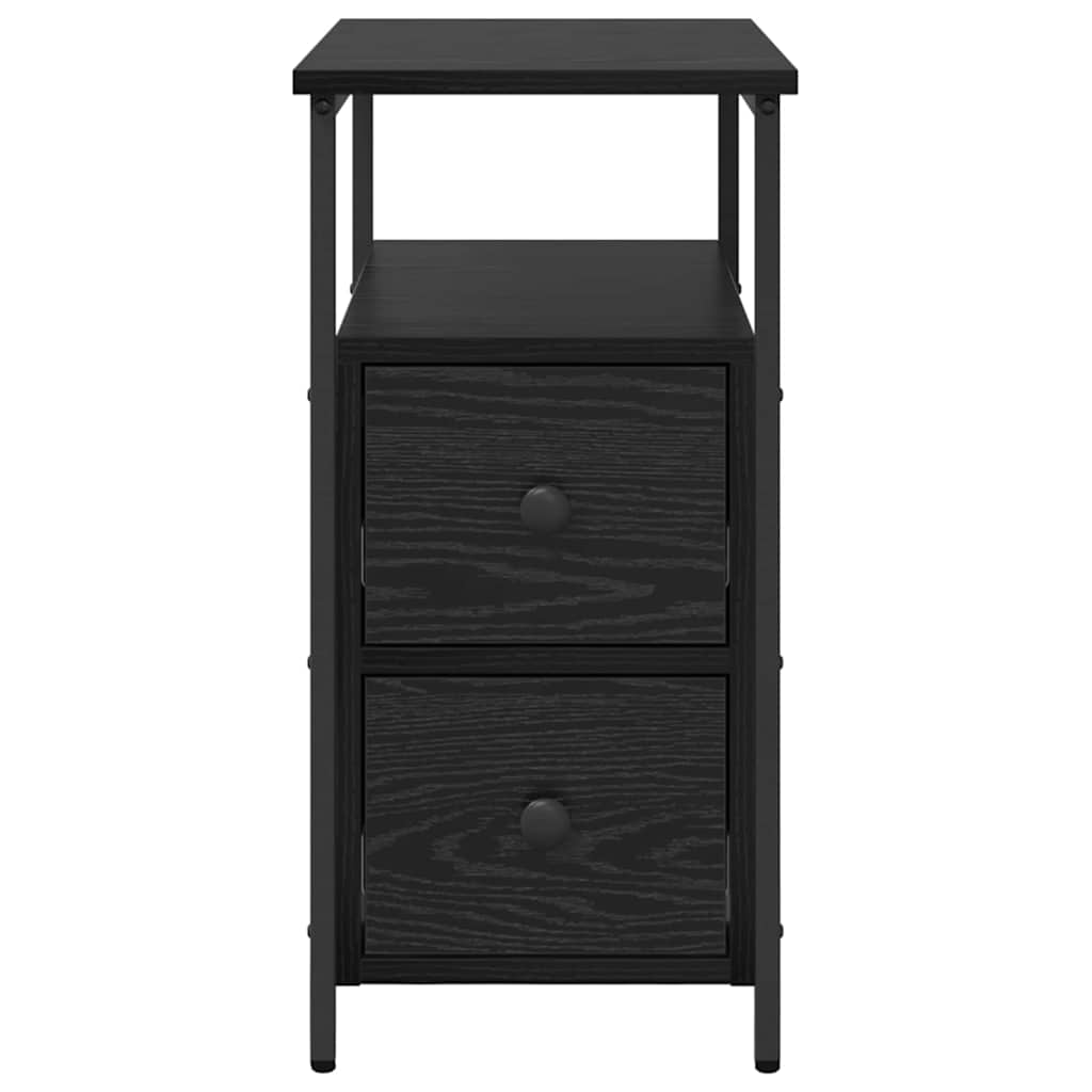 Noptiera cu sertar stejar negru 30 x 60 x 60 cm — imaginea 6