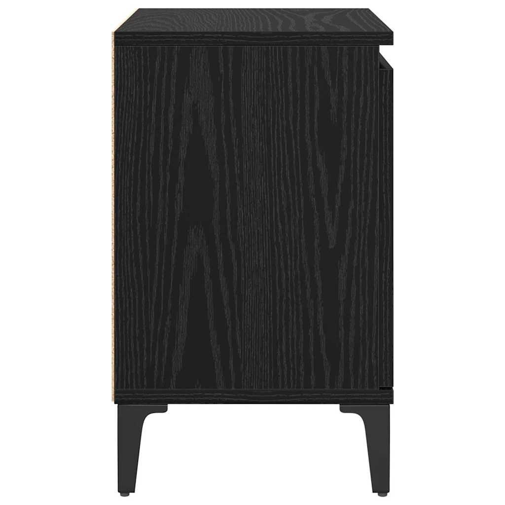 Noptiera stejar negru 40 x 30 x 50 cm Lemn compozit — imaginea 7