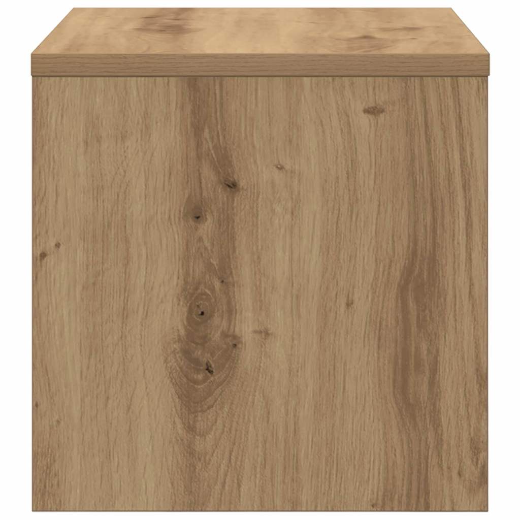 Noptiera stejar artizanal 40 x 30 x 30 cm Lemn compozit — imaginea 6