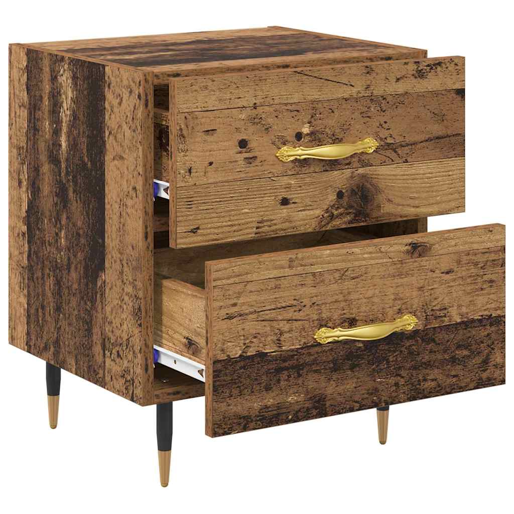 Noptiera cu sertar 2 pcs Lemn vechi 40 x 35 x 47.5 cm — imaginea 5