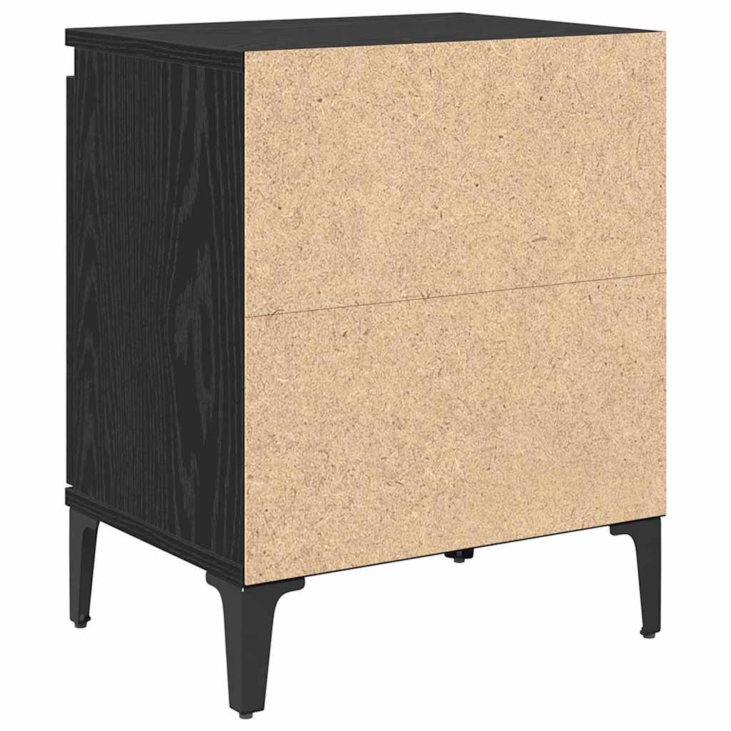 Noptiera stejar negru 40 x 30 x 50 cm Lemn compozit — imaginea 8