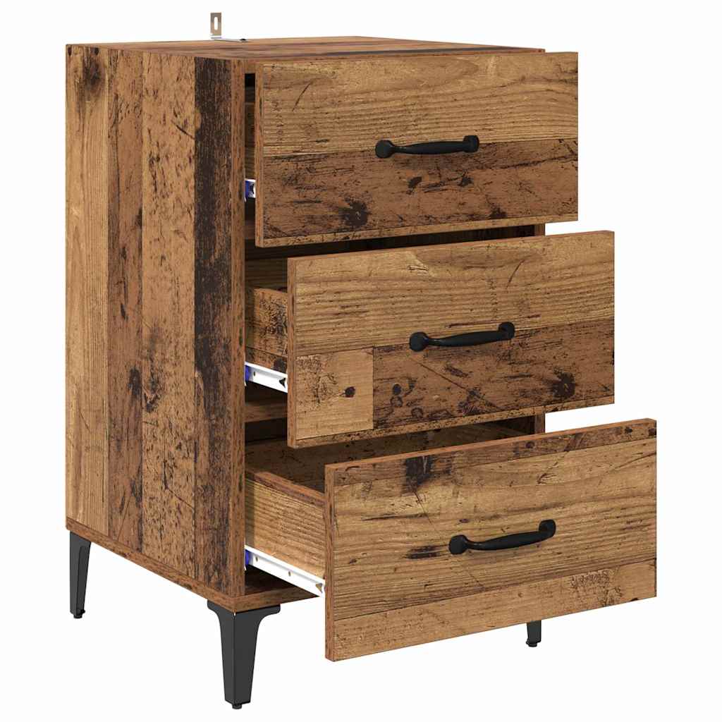Noptiera Lemn vechi 40 x 40 x 66 cm Lemn compozit — imaginea 5