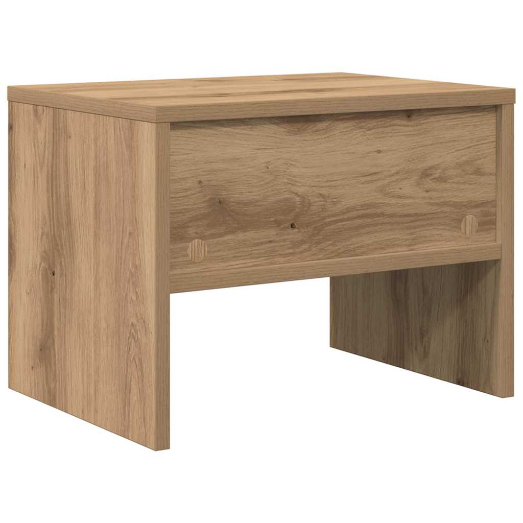 Noptiera stejar artizanal 40 x 30 x 30 cm Lemn compozit — imaginea 7