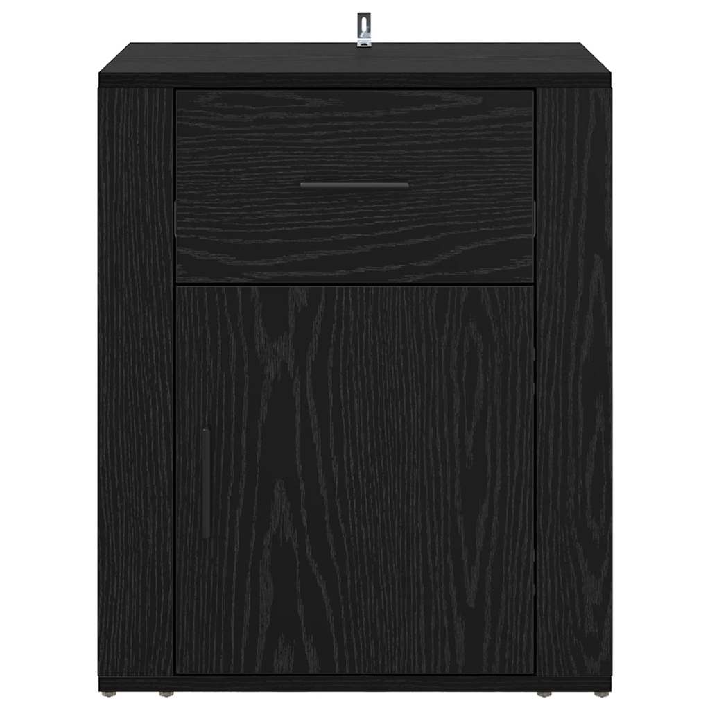Noptiera stejar negru 50 x 36 x 60 cm Lemn compozit — imaginea 6
