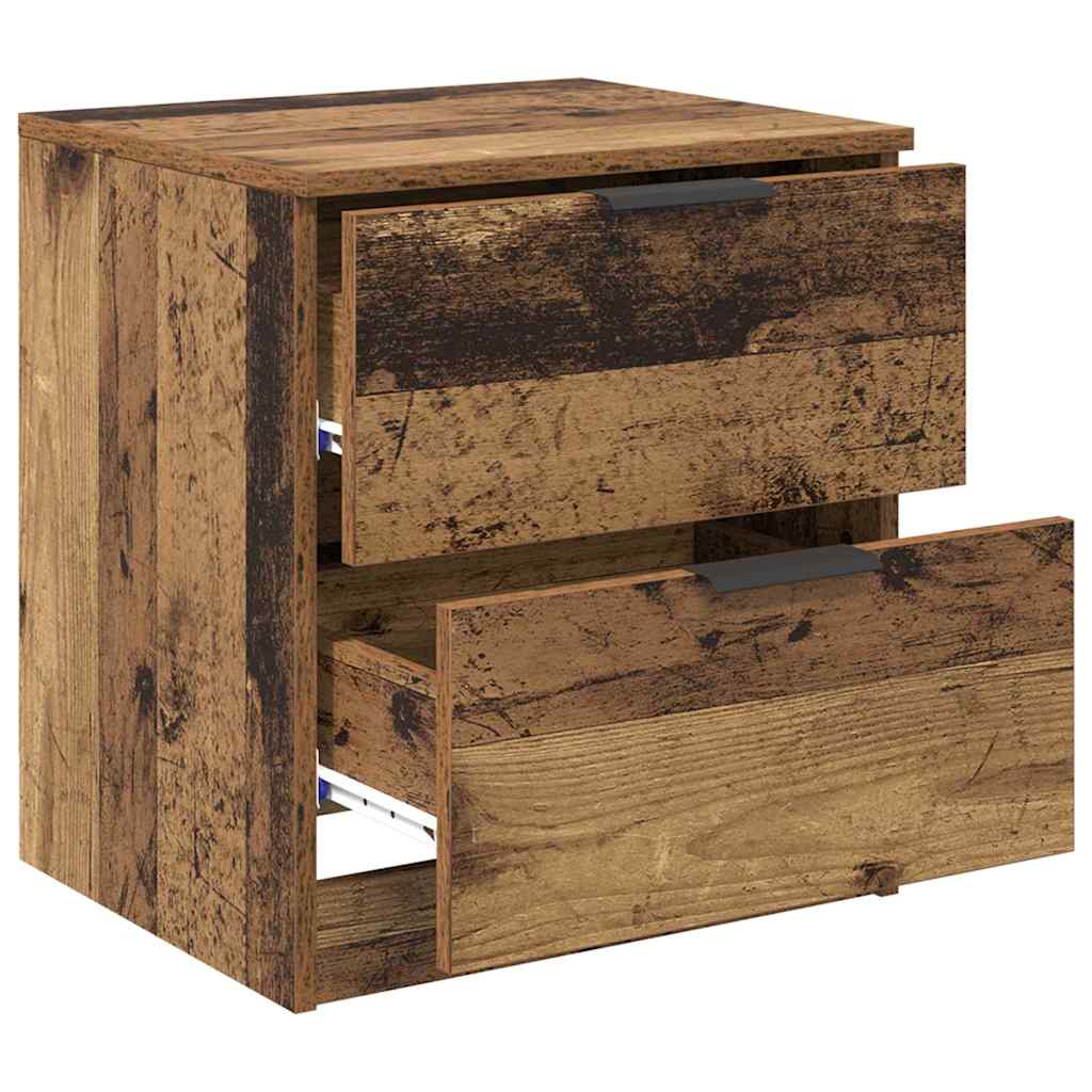 Noptiera 2 pcs Lemn vechi 45 x 39 x 50 cm Lemn compozit — imaginea 5