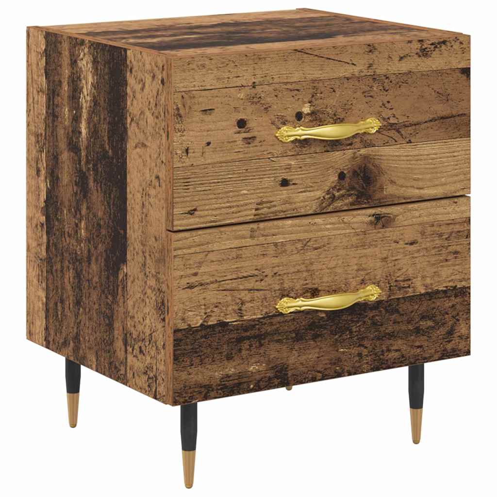 Noptiera cu sertar 2 pcs Lemn vechi 40 x 35 x 47.5 cm — imaginea 6