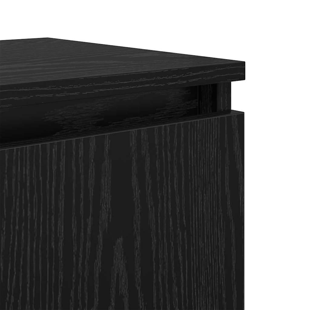 Noptiera stejar negru 40 x 30 x 50 cm Lemn compozit — imaginea 9