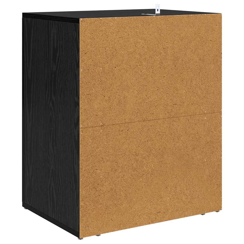 Noptiera stejar negru 50 x 36 x 60 cm Lemn compozit — imaginea 8