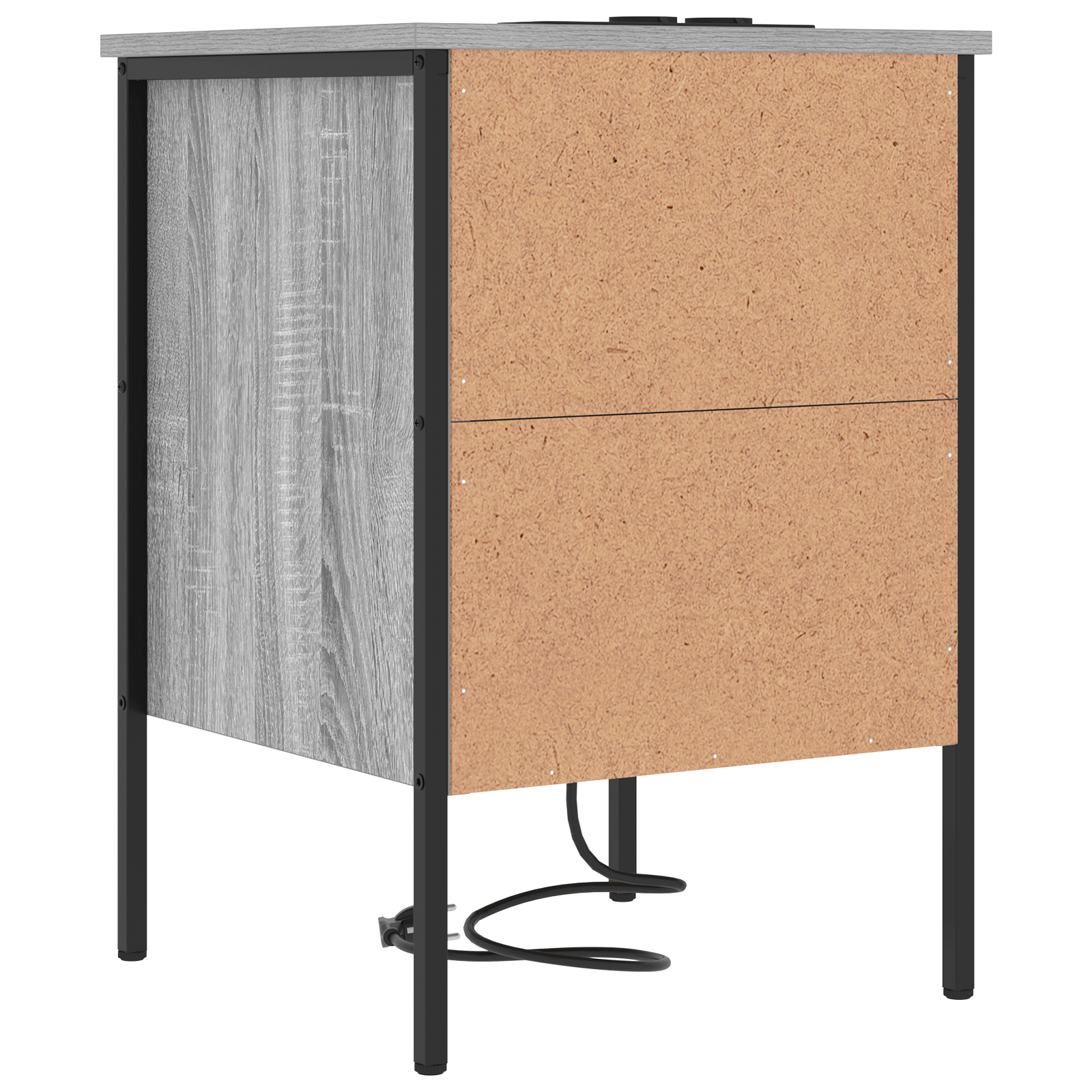 Noptiera sonoma gri 42 x 41 x 61 cm Lemn compozit — imaginea 8