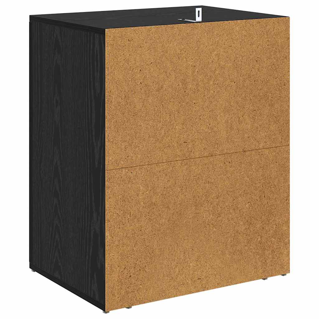 Noptiera stejar negru 50 x 36 x 60 cm Lemn compozit — imaginea 8