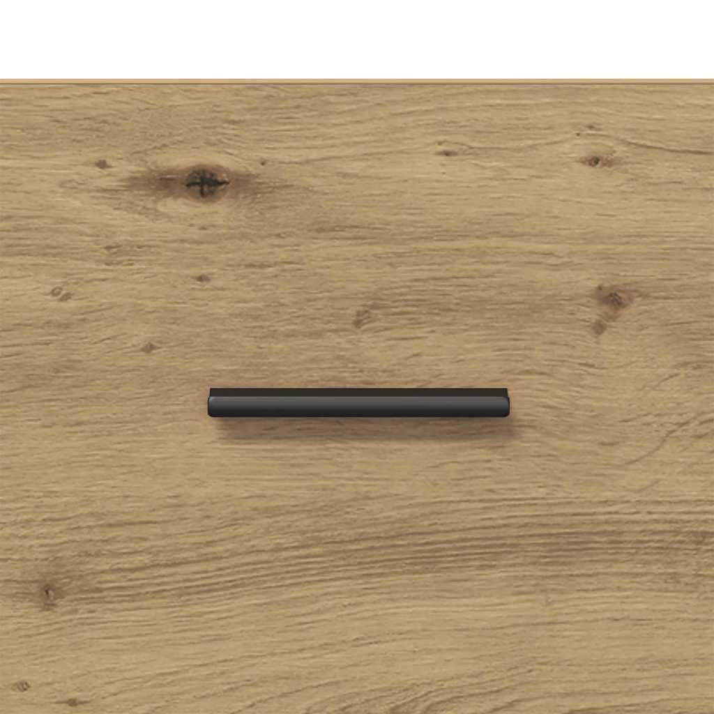 Noptiera stejar artizanal 50 x 36 x 60 cm Lemn compozit — imaginea 10