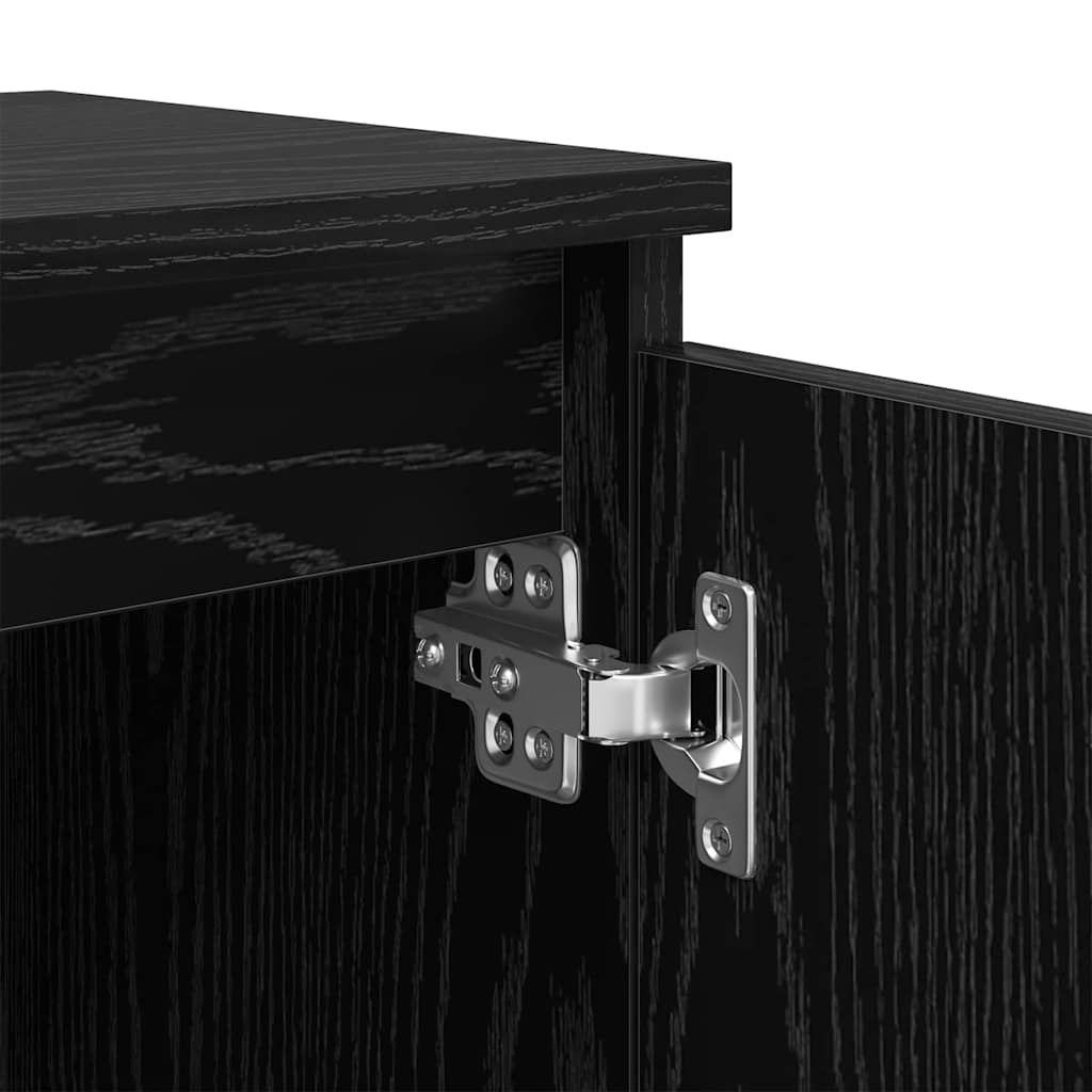 Noptiera stejar negru 40 x 30 x 50 cm Lemn compozit — imaginea 10