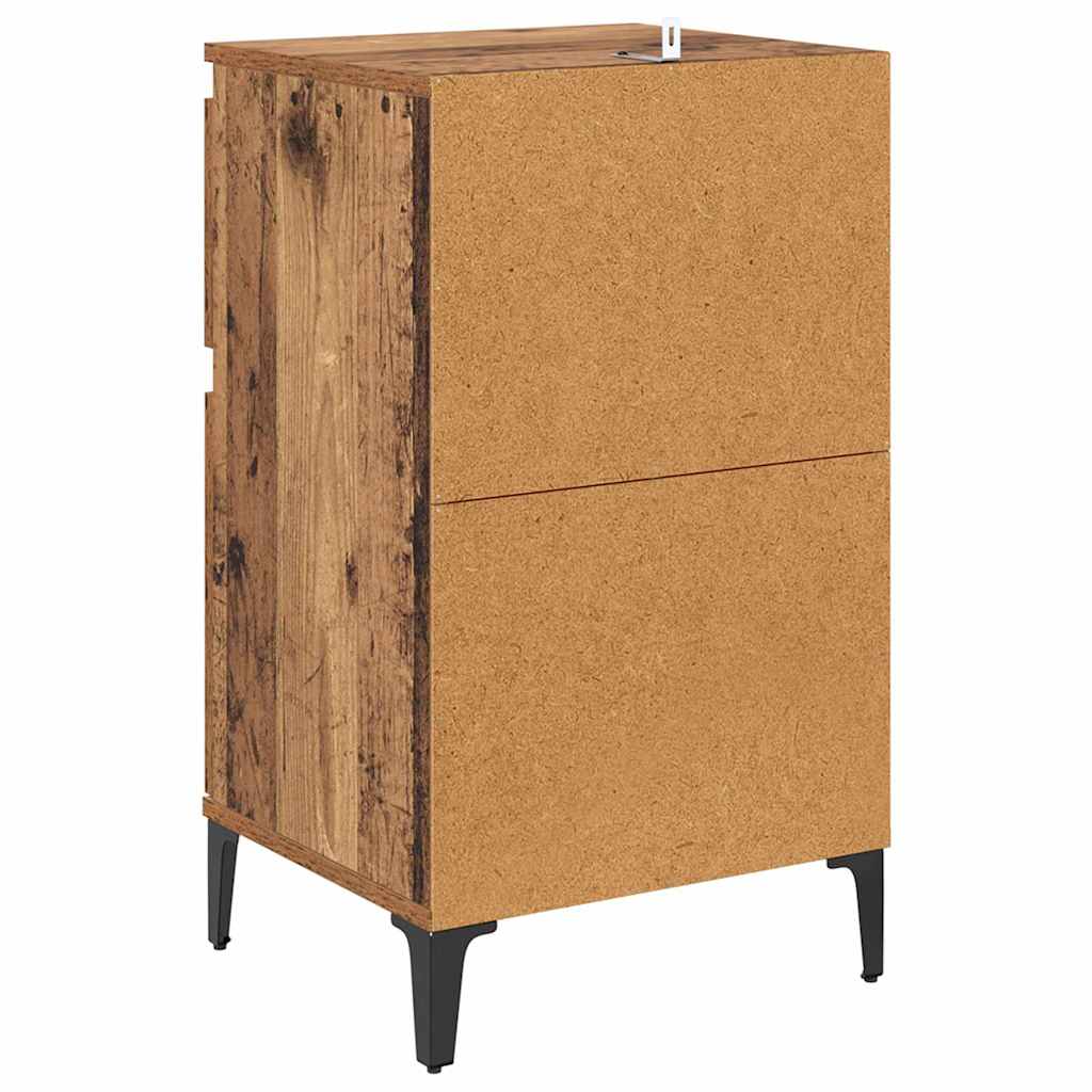 Noptiera 2 pcs Lemn vechi 40 x 35 x 70 cm Lemn compozit — imaginea 9