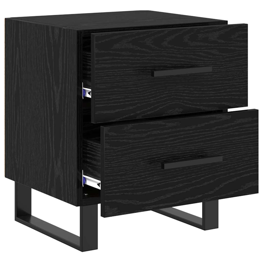 Noptiera stejar negru 40 x 35 x 47.5 cm Lemn compozit — imaginea 5