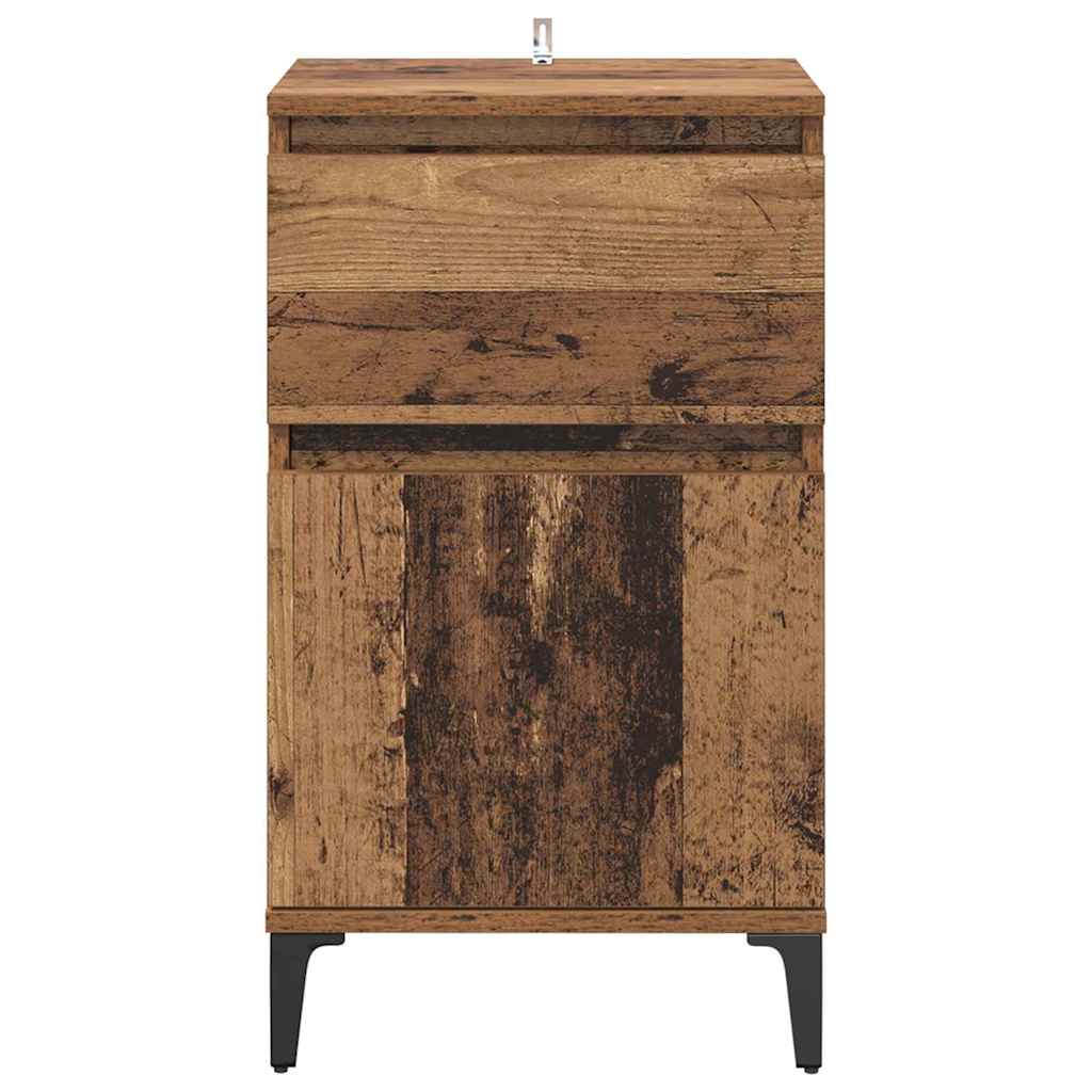 Noptiera Lemn vechi 40 x 35 x 70 cm Lemn compozit — imaginea 6