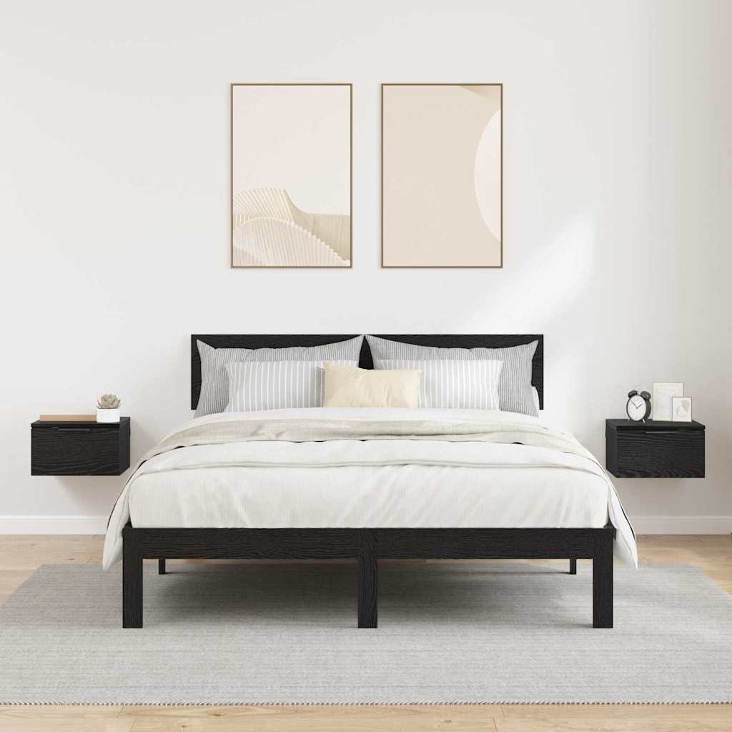 Noptiera cu sertar 2 pcs stejar negru 34 x 30 x 20 cm — imaginea 4