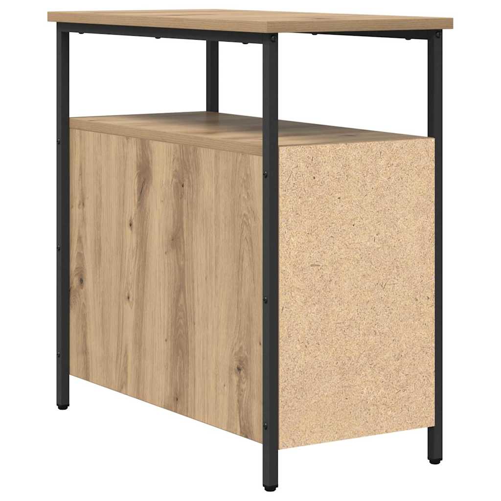 Noptiera cu sertar stejar artizanal 30 x 60 x 60 cm — imaginea 8