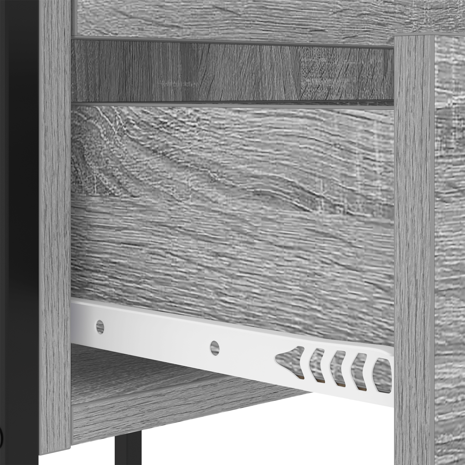 Noptiera sonoma gri 42 x 41 x 61 cm Lemn compozit — imaginea 10
