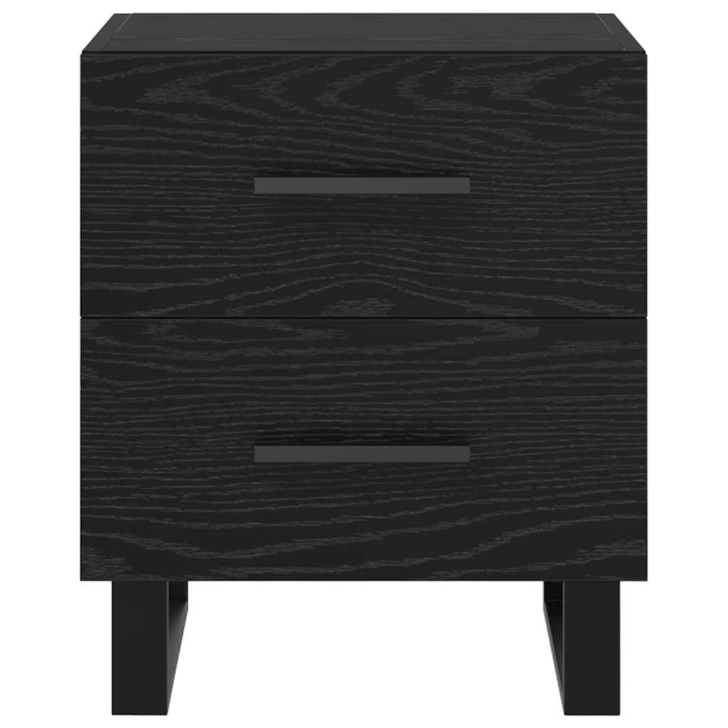 Noptiera stejar negru 40 x 35 x 47.5 cm Lemn compozit — imaginea 6