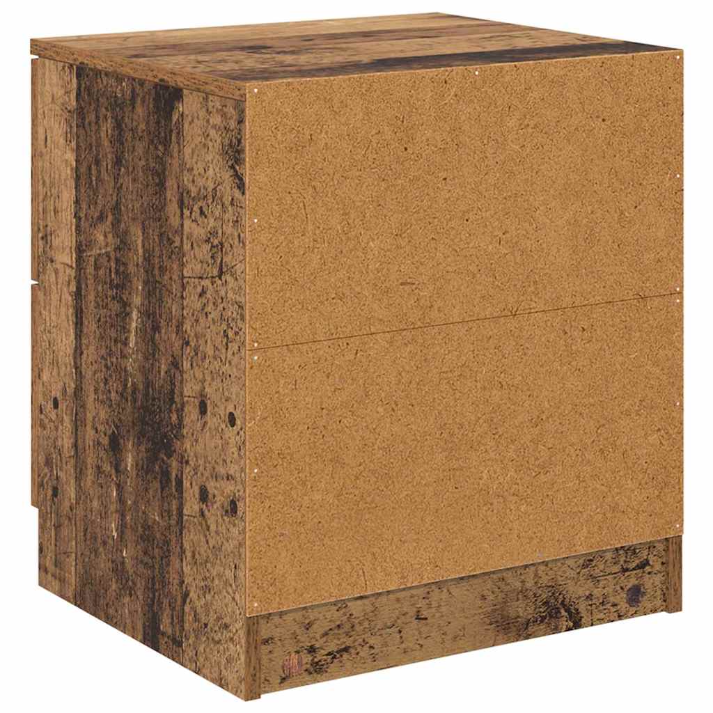 Noptiera 2 pcs Lemn vechi 45 x 39 x 50 cm Lemn compozit — imaginea 9