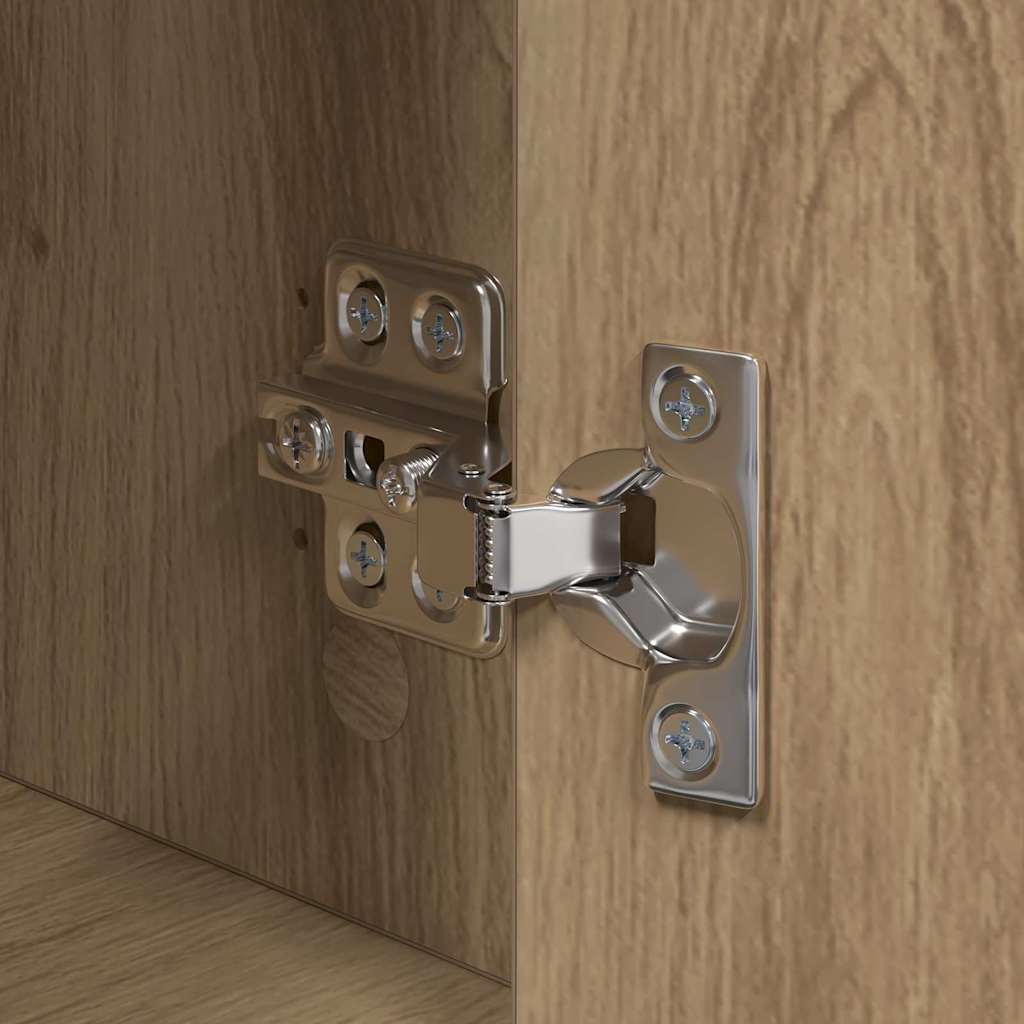 Noptiera 2 pcs stejar artizanal Lemn compozit — imaginea 10