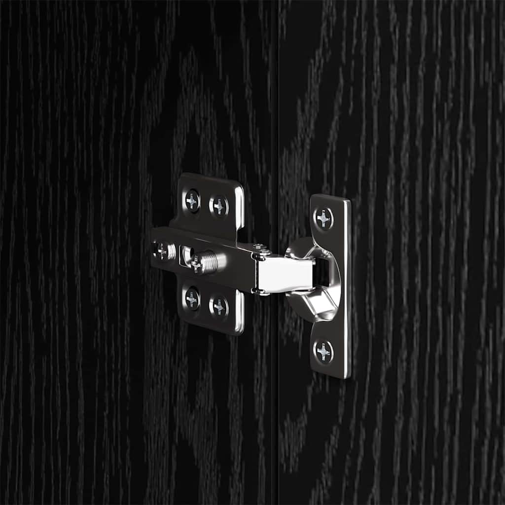 Noptiera stejar negru 50 x 36 x 60 cm Lemn compozit — imaginea 11