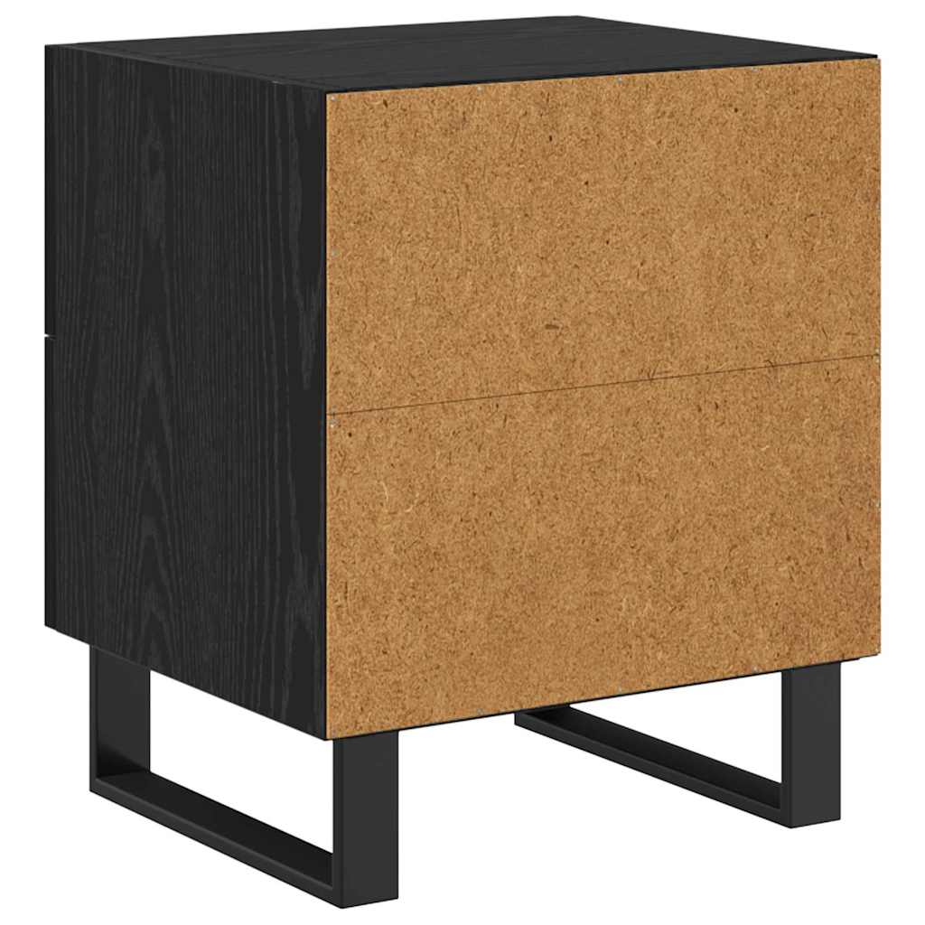 Noptiera stejar negru 40 x 35 x 47.5 cm Lemn compozit — imaginea 8